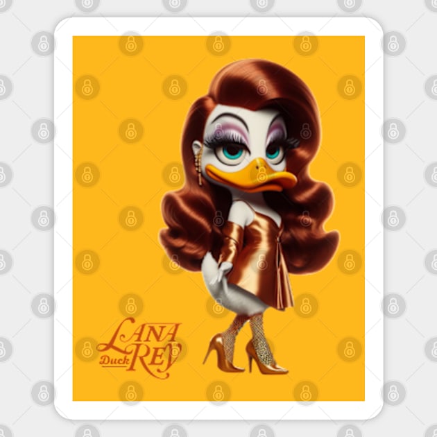 Lana Duck Rey Sticker by Tiger Mountain Design Co.